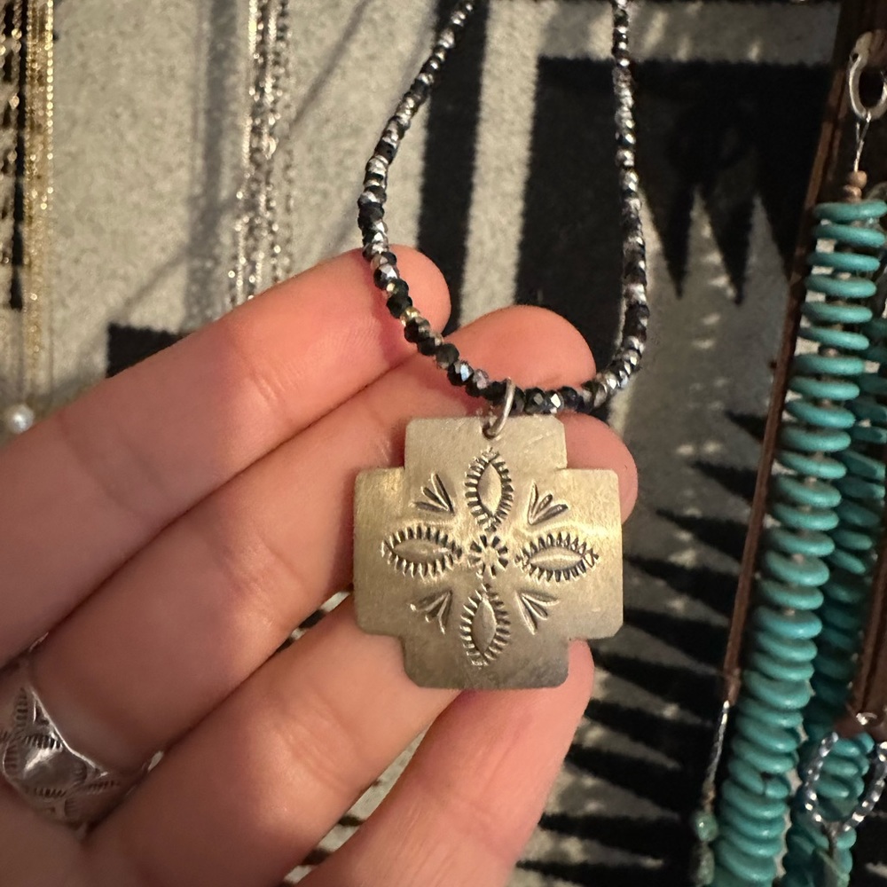 J Forks Concho Necklace